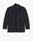 Tailored Blazer In Anthracite Flannel - GAUCHERE