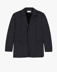 Tailored Blazer In Anthracite Flannel - GAUCHERE