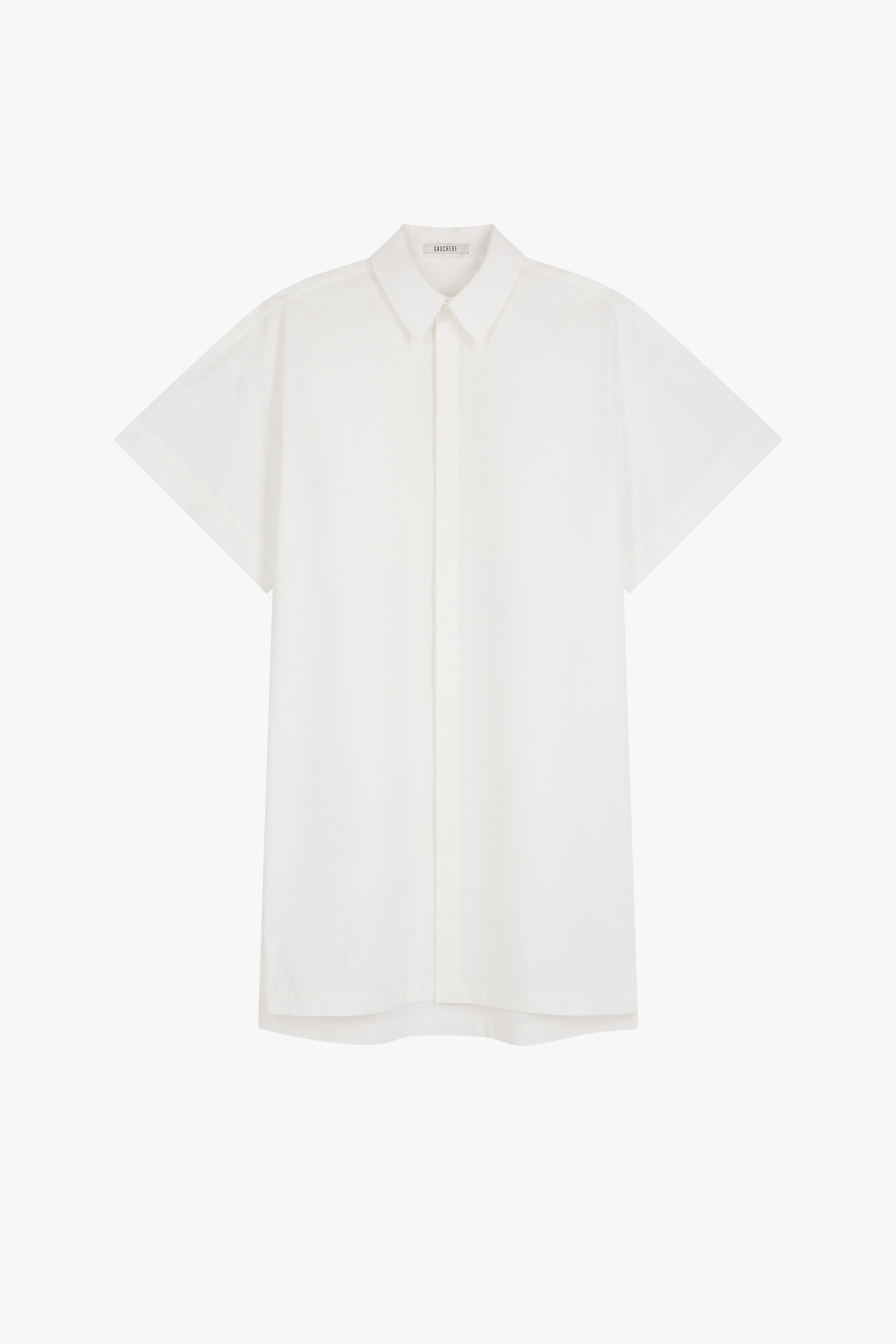 Off White Cotton Poplin Shirt Dress - GAUCHERE - Spring 24