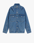 Blue Stone Bleach Oversized Denim Jacket - GAUCHERE - Spring 24
