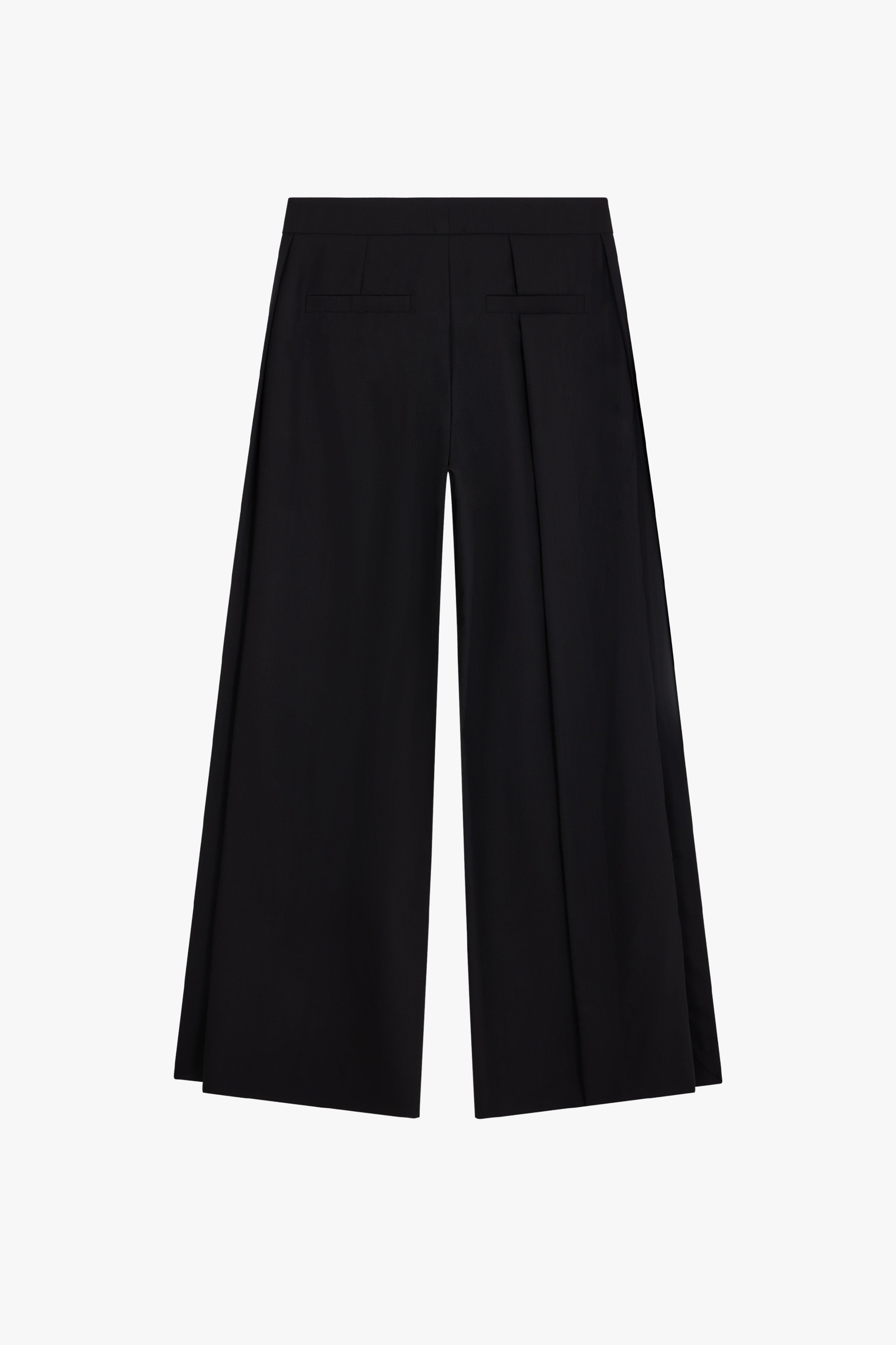 Summer Wool Wide Leg Trousers