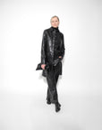 Gauchere Double Pocket Eco Leather Coat