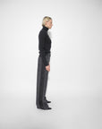 Anthracite Knitted Turtleneck Top - GAUCHERE