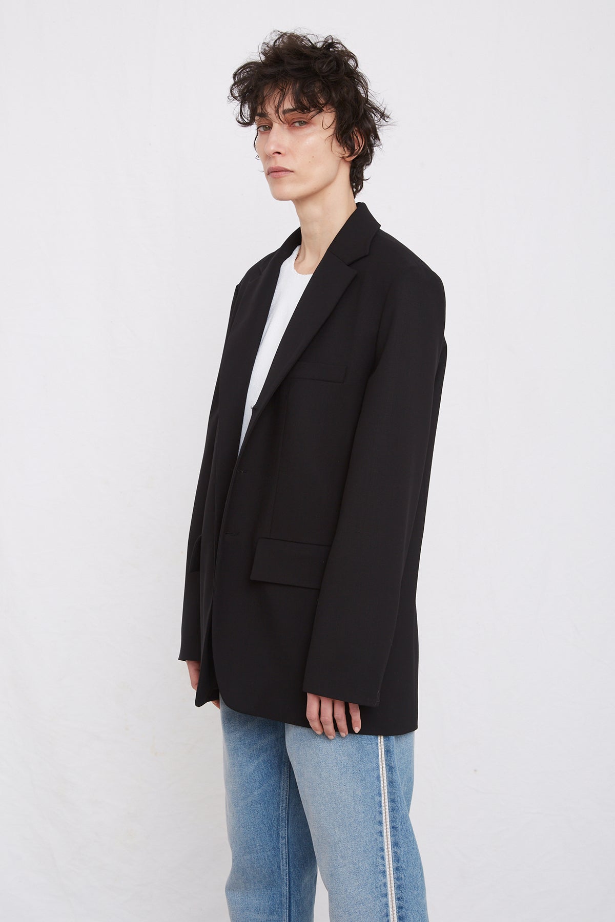 Black Oversize Wool Jacket - GAUCHERE