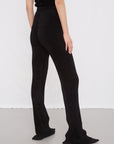 Pantalon Évasé En Velours Noir