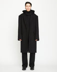 GAUCHERE Oversized Felt Wool Coat With Zippers
