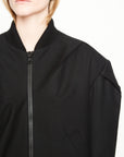 GAUCHERE Zipped Bomber Jacket Pleat Stitching