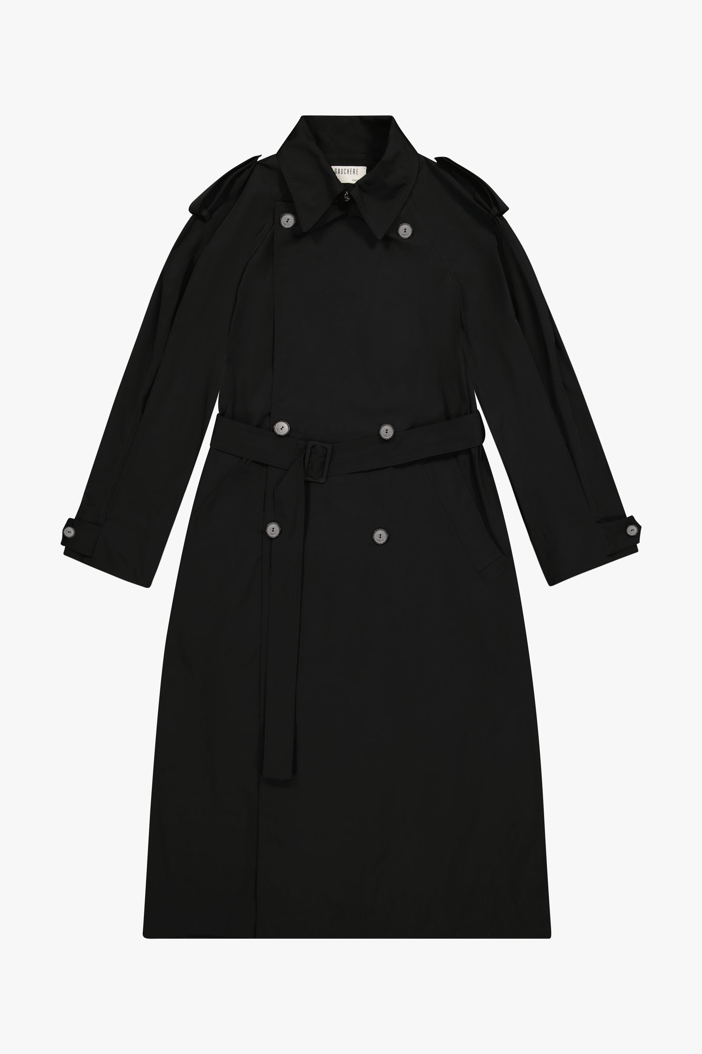 Double Breasted Nylon Trench Coat - GAUCHERE