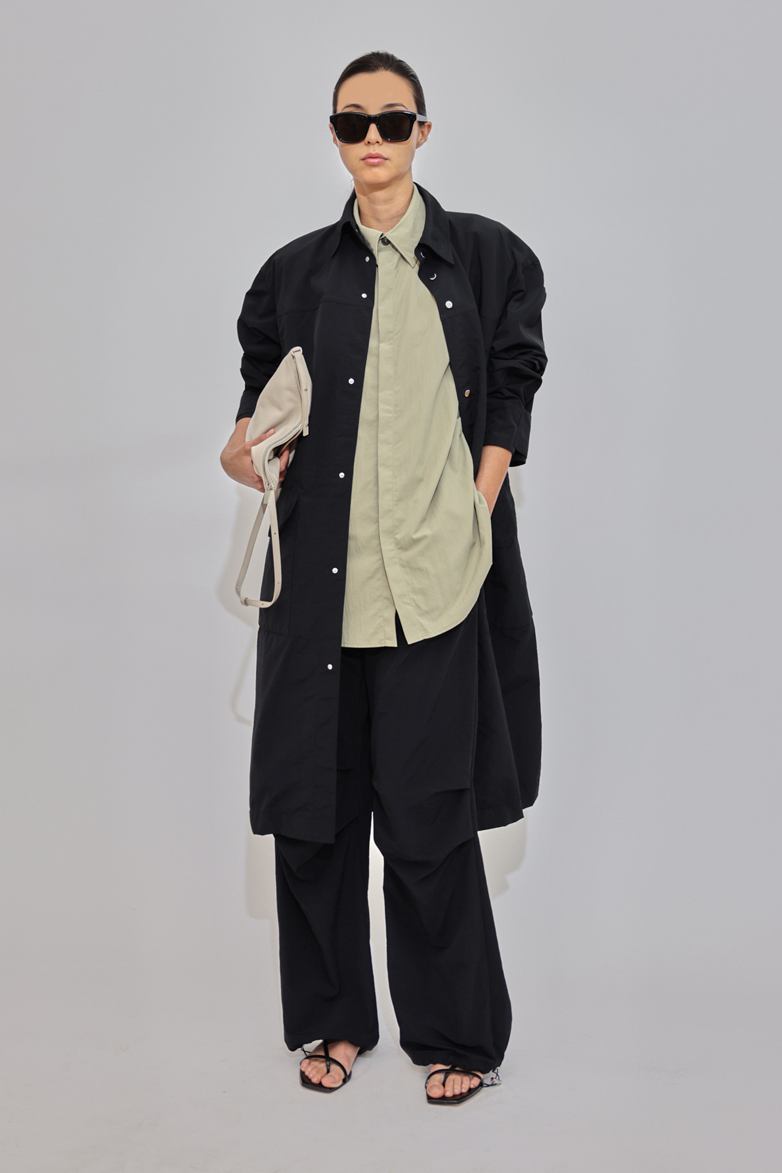 GAUCHERE Long Technical Canvas Coat