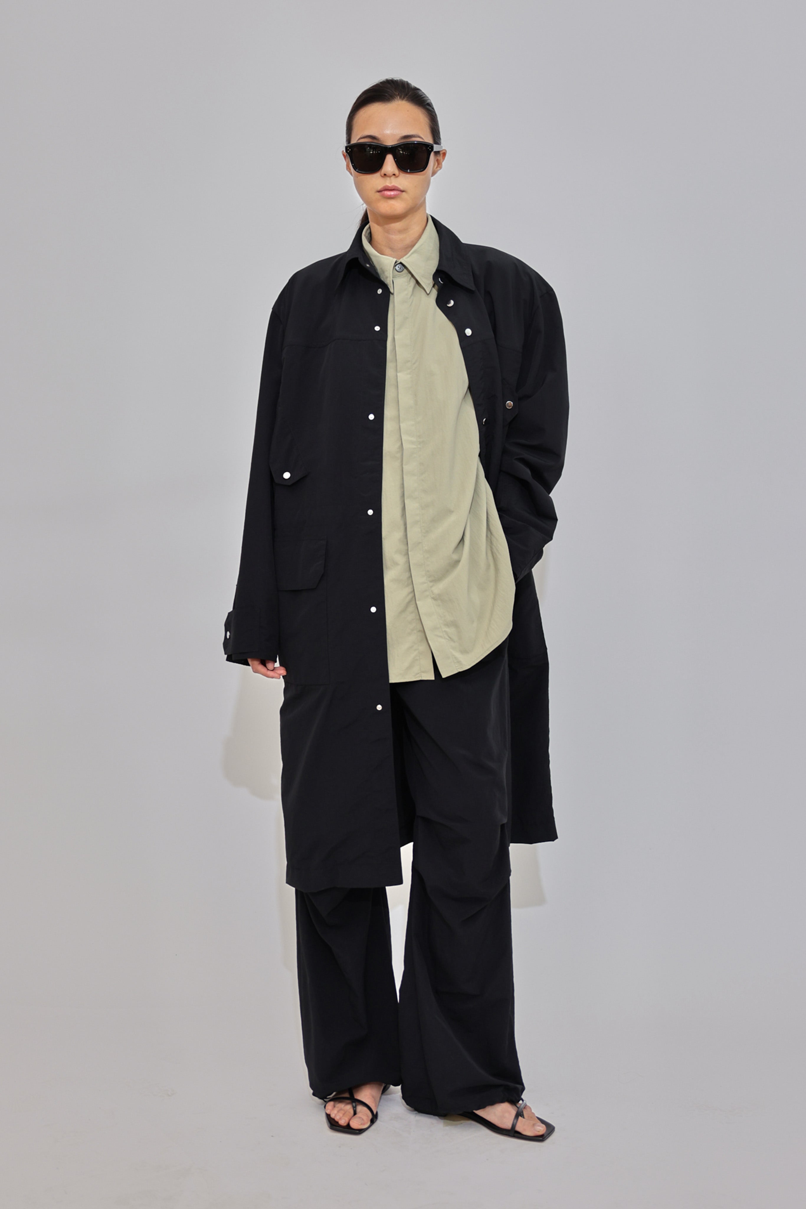 GAUCHERE Long Technical Canvas Coat