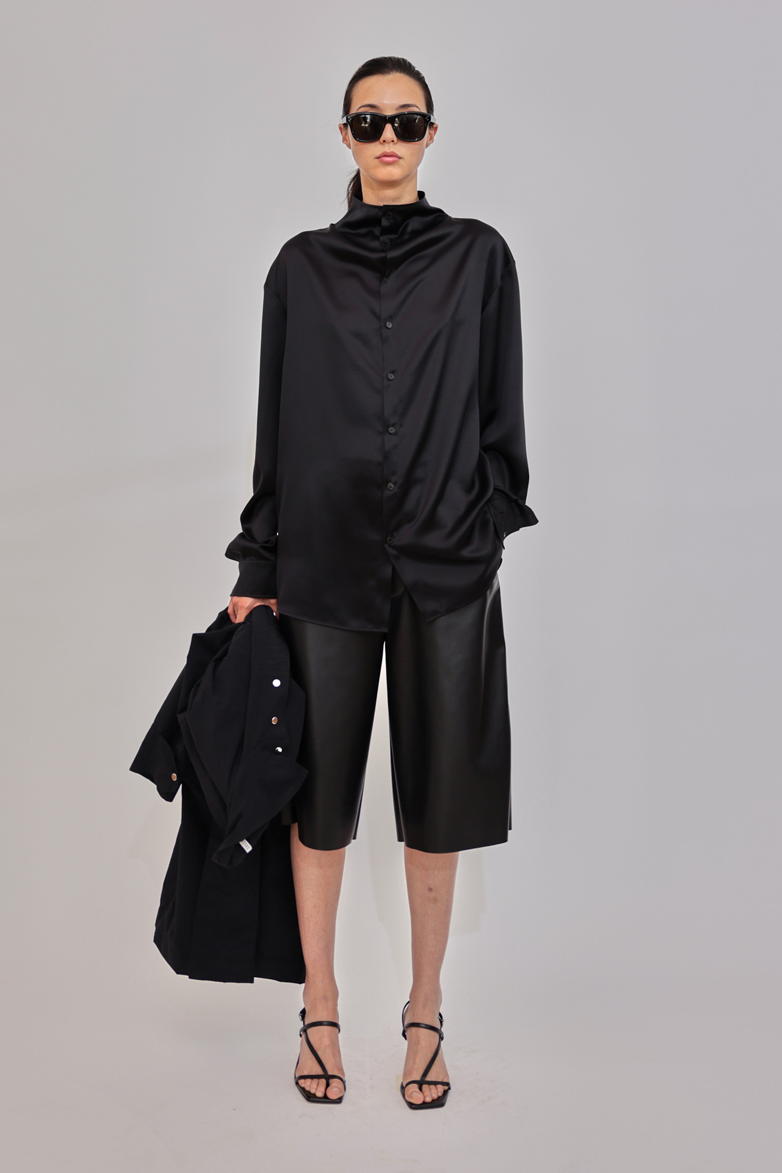 Faux Leather Bermuda Shorts - GAUCHERE