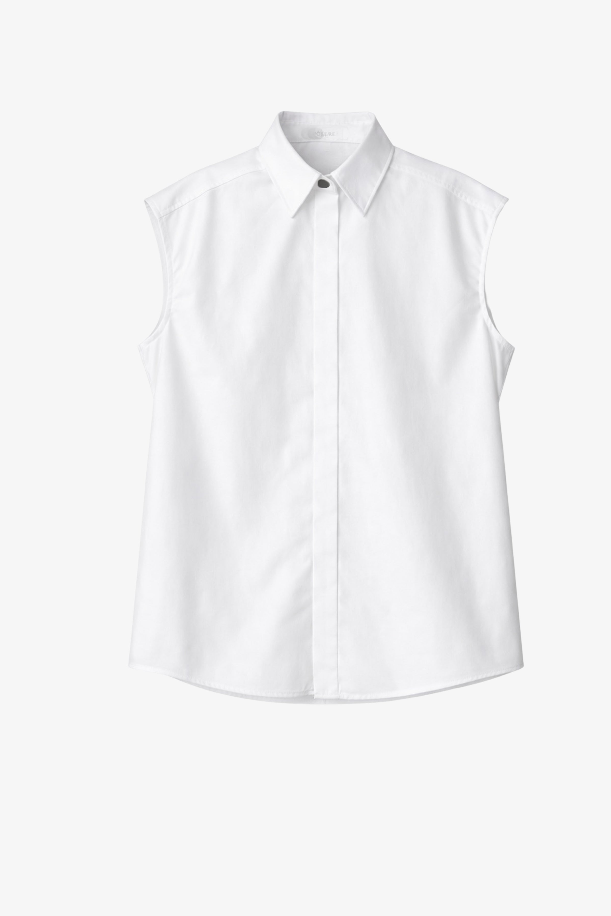 Sleeveless Cotton Shirt With Pleats - GAUCHERE