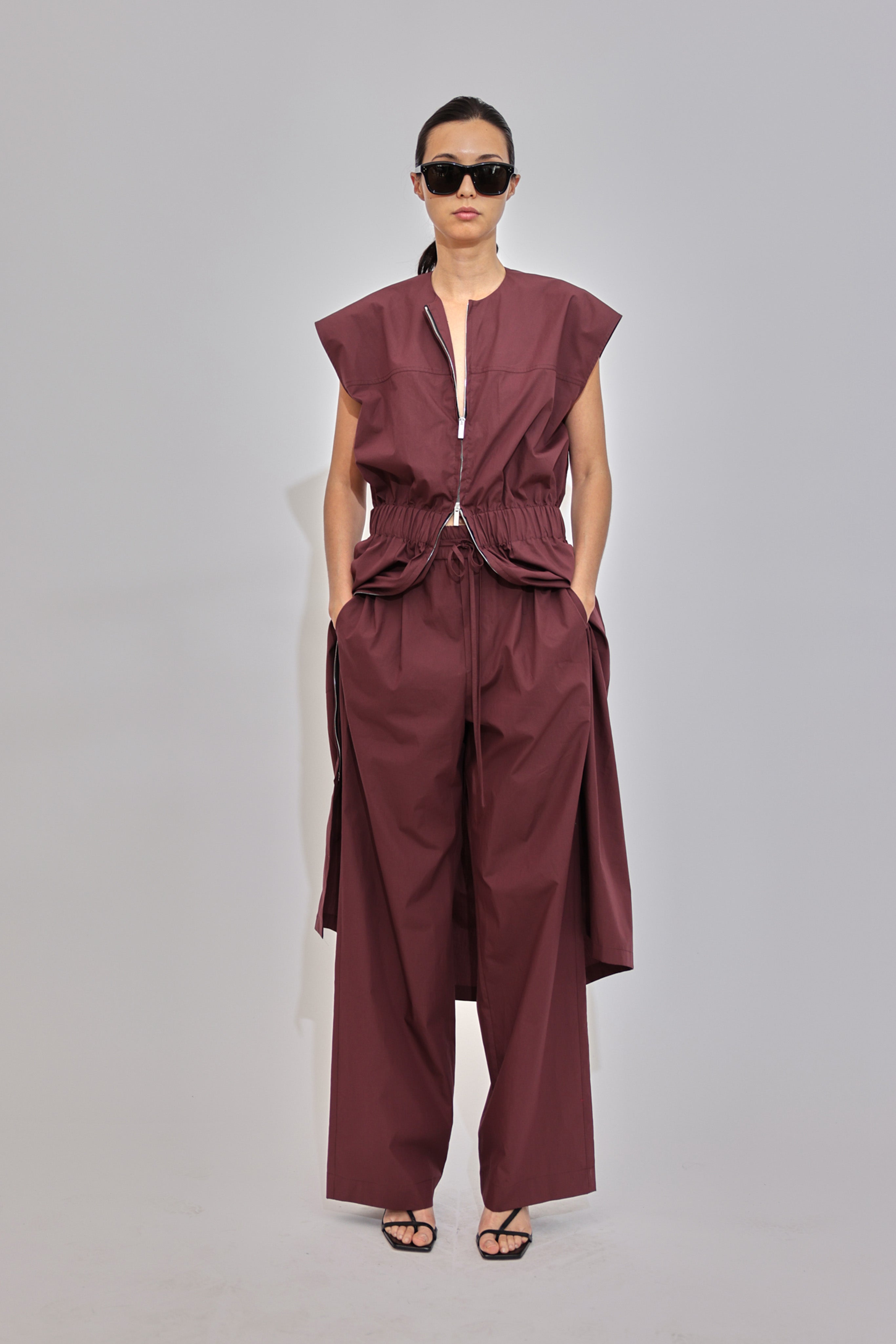 Sleeveless Cotton Dress With Elasticated Waist - GAUCHERE