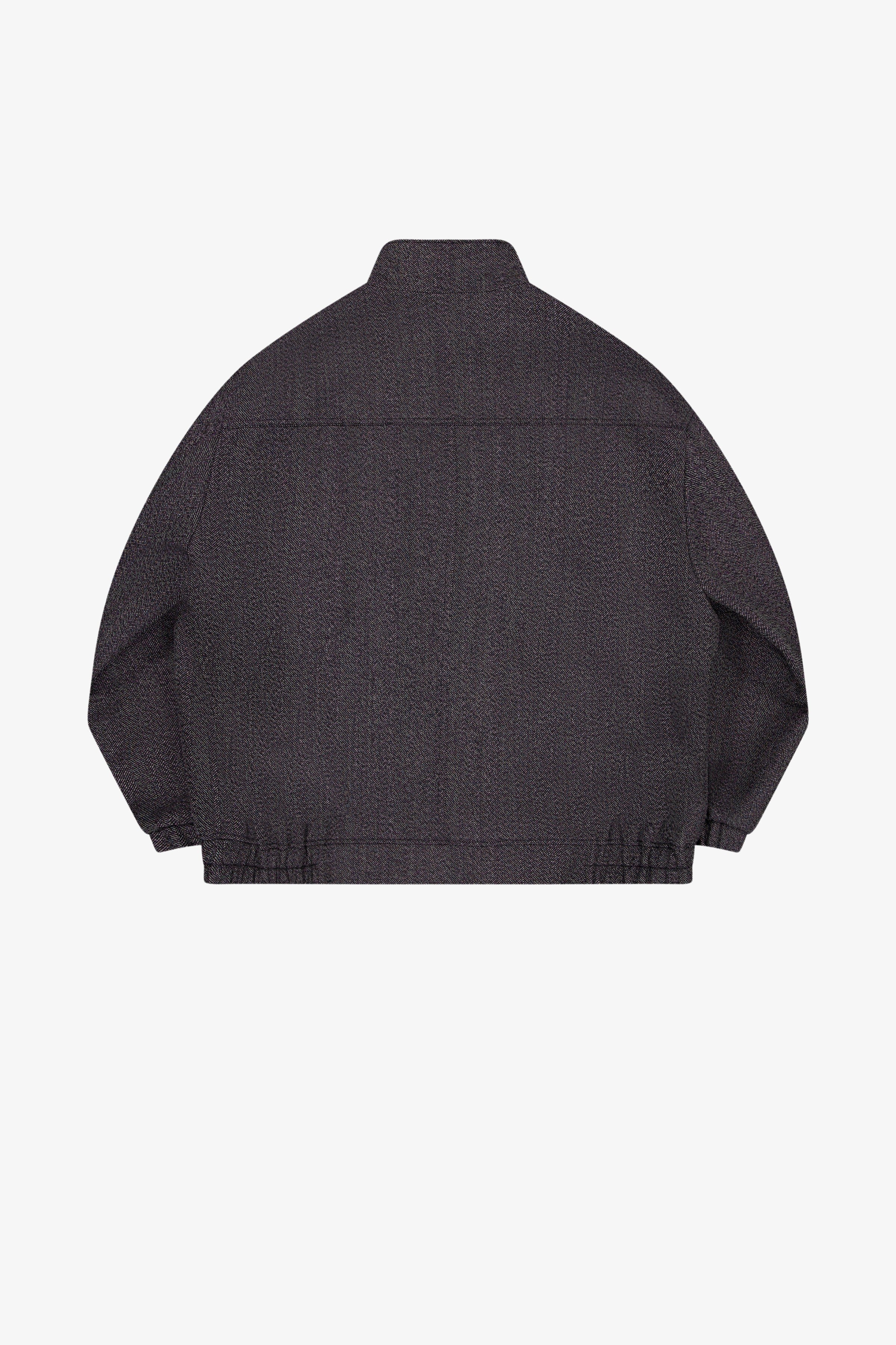 Oversized Bomber Jacket In Chiné Wool - GAUCHERE