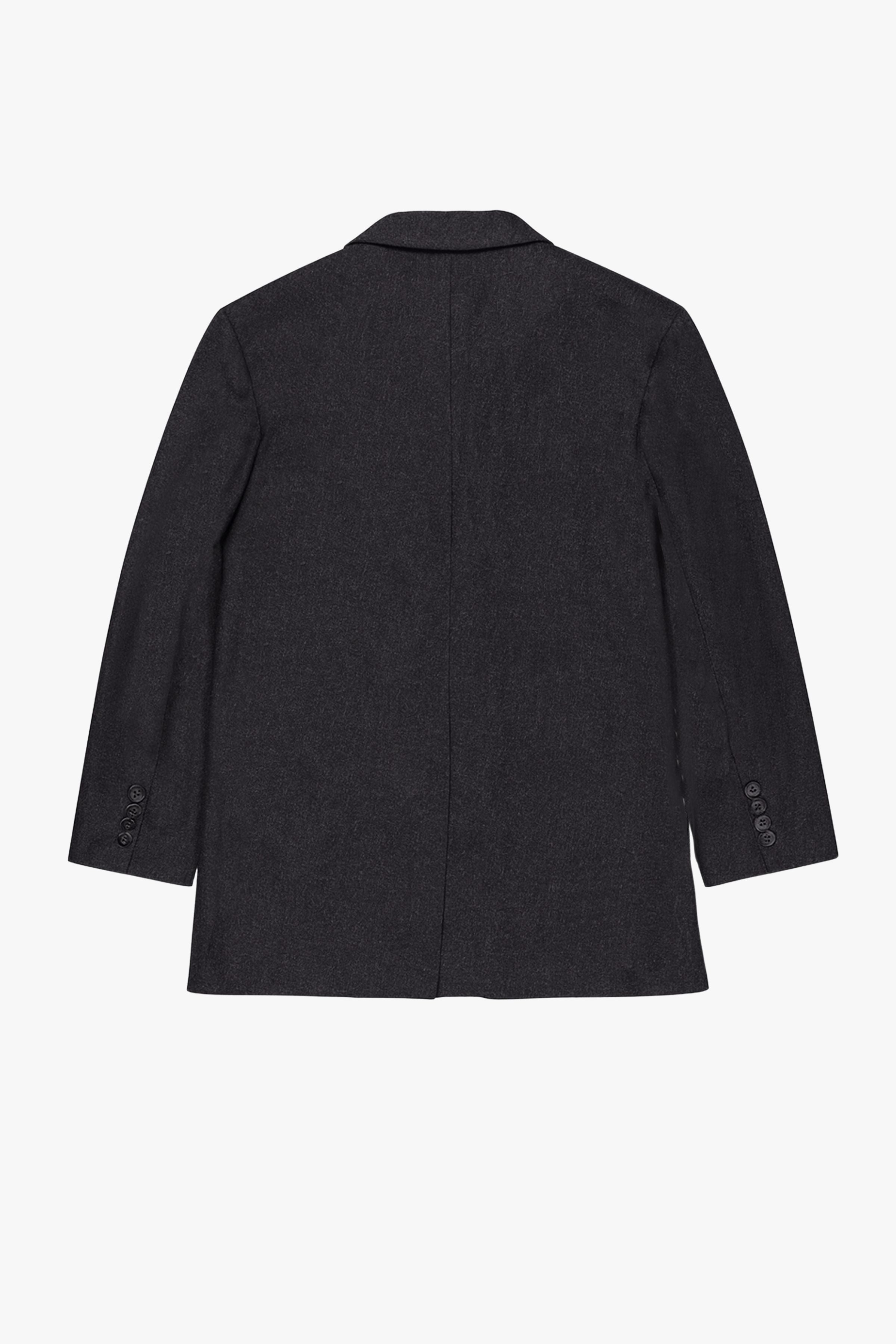Tailored Blazer In Anthracite Flannel - GAUCHERE