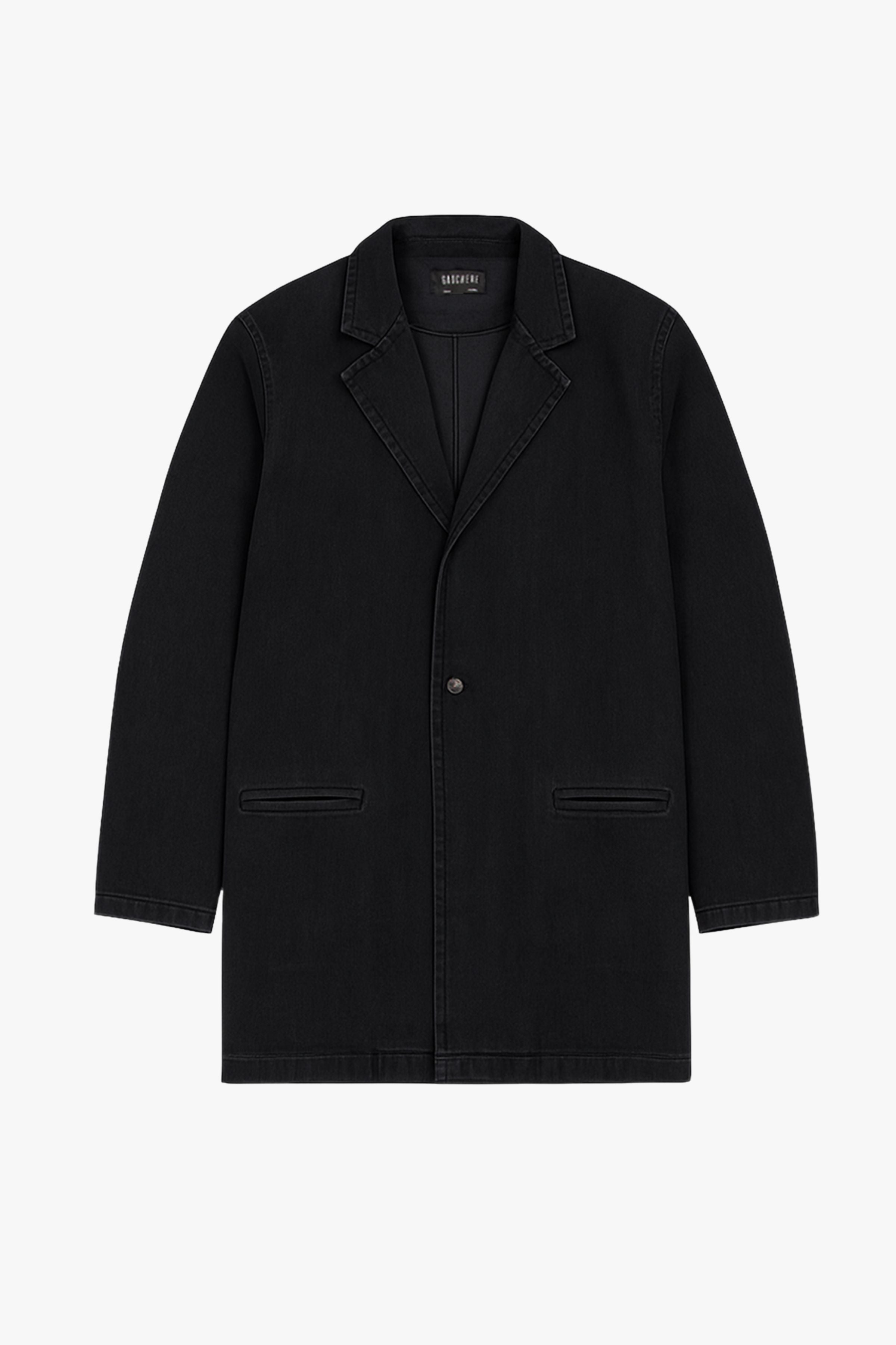 Black Denim Classic Blazer - GAUCHERE