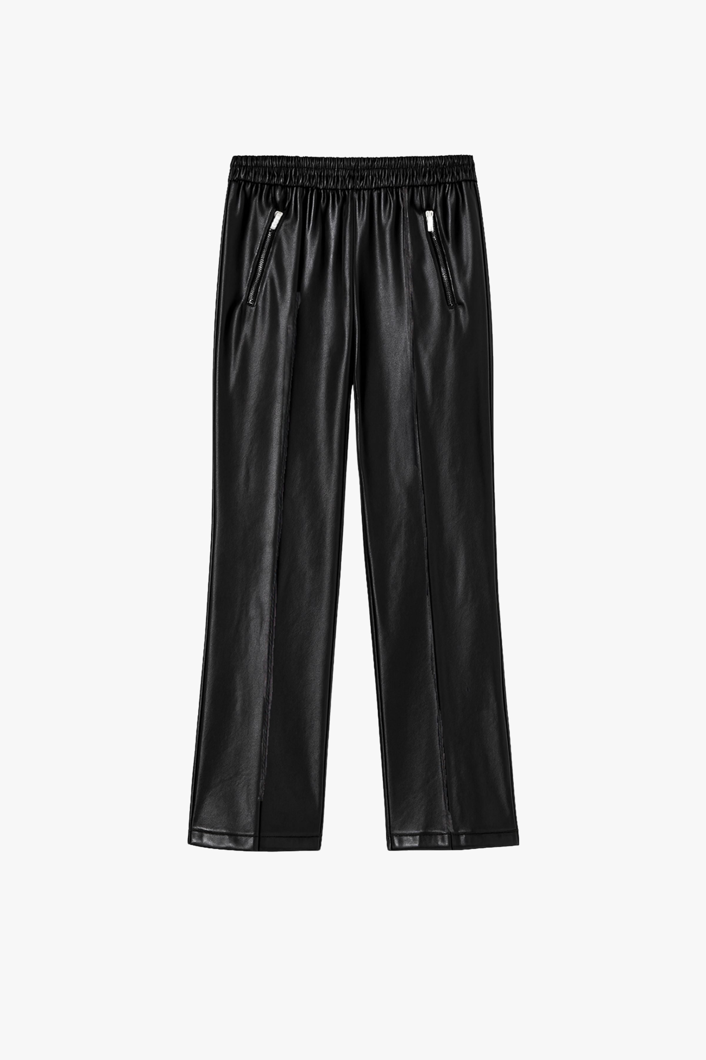 Faux Leather Biker Pants - GAUCHERE