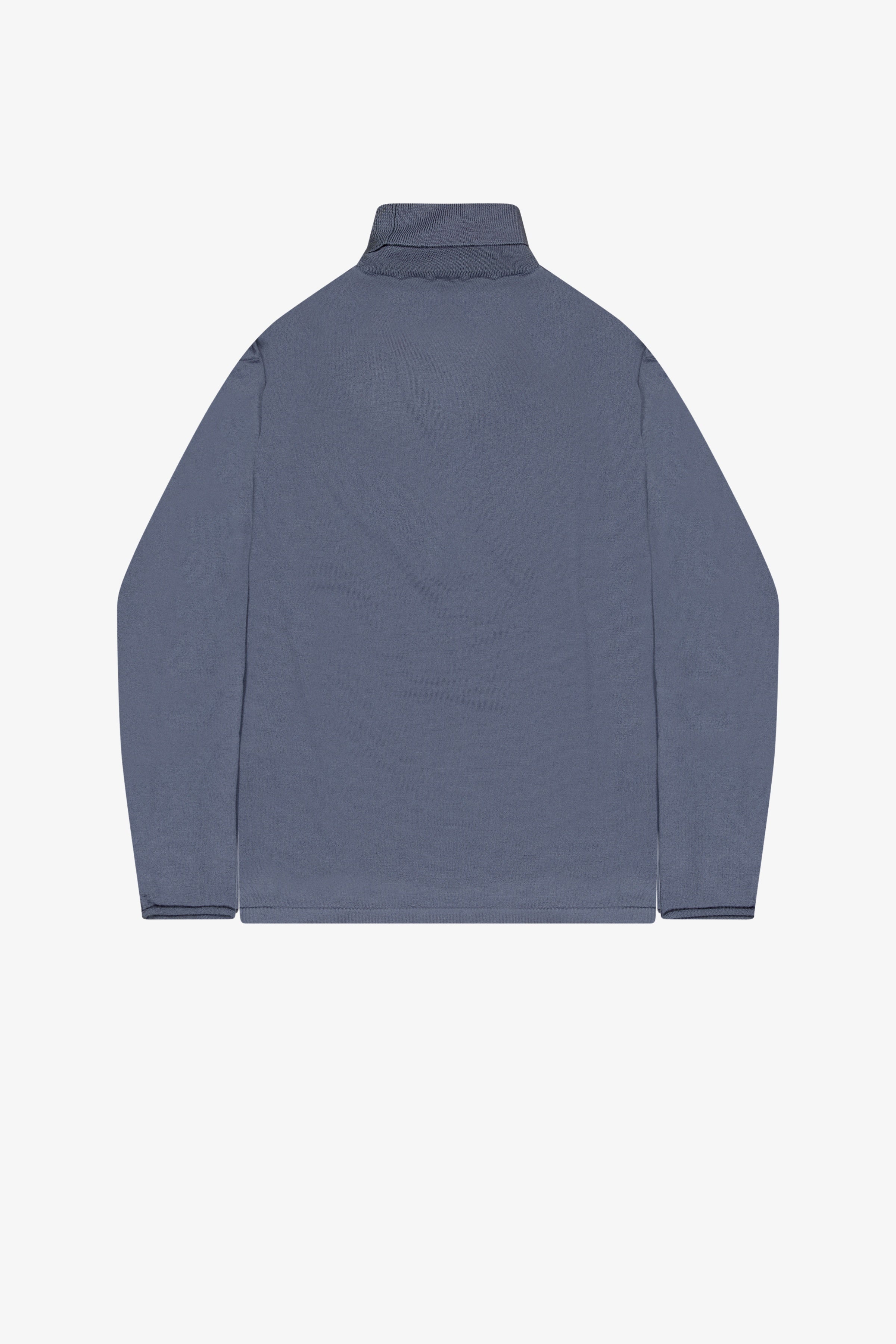 Blue Merino Wool Turtleneck Sweater - GAUCHERE