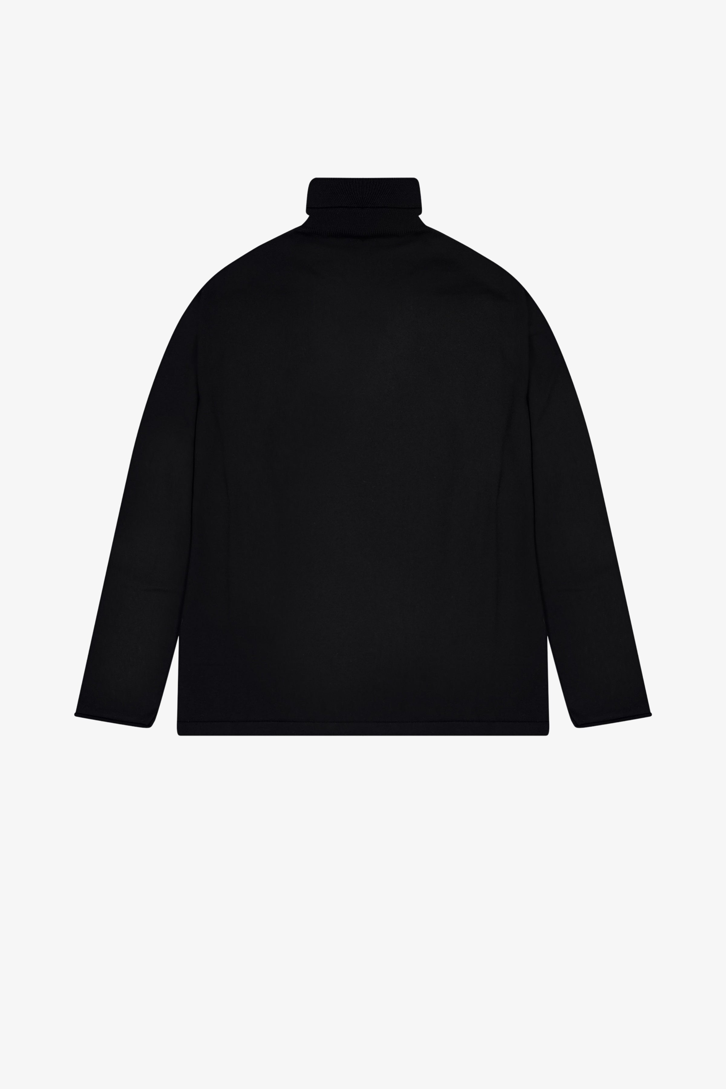 Black Merino Wool Turtleneck Sweater - GAUCHERE