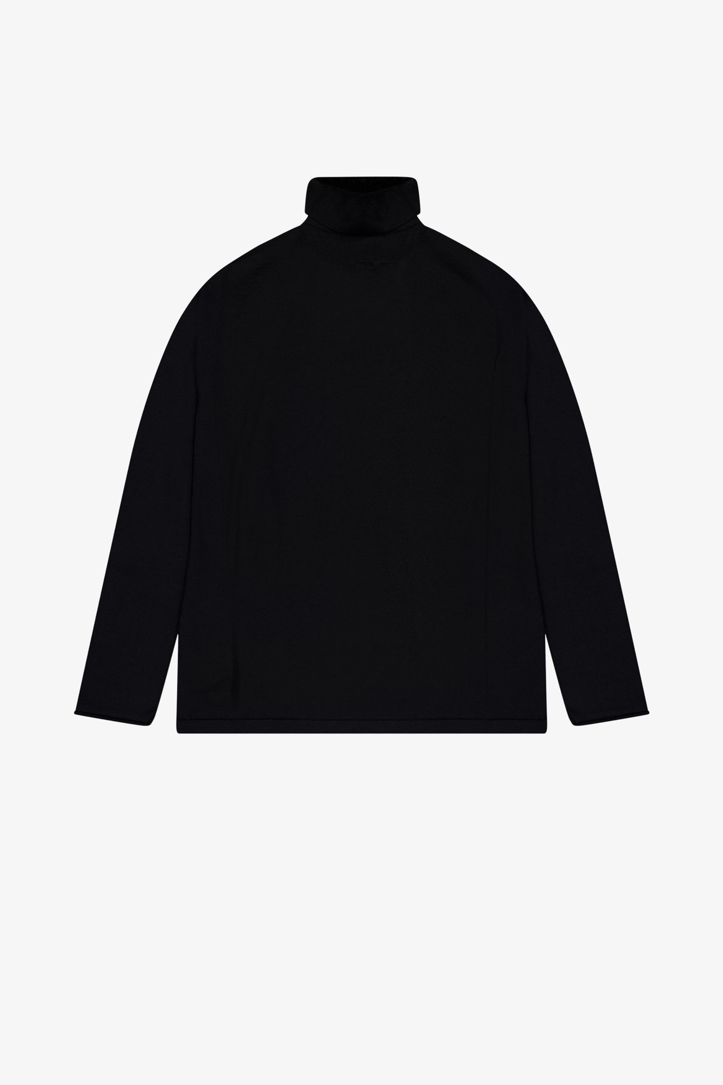 Black Merino Wool Turtleneck Sweater - GAUCHERE