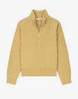 Zipped Sweater In Mustard Cashmere Blend - GAUCHERE