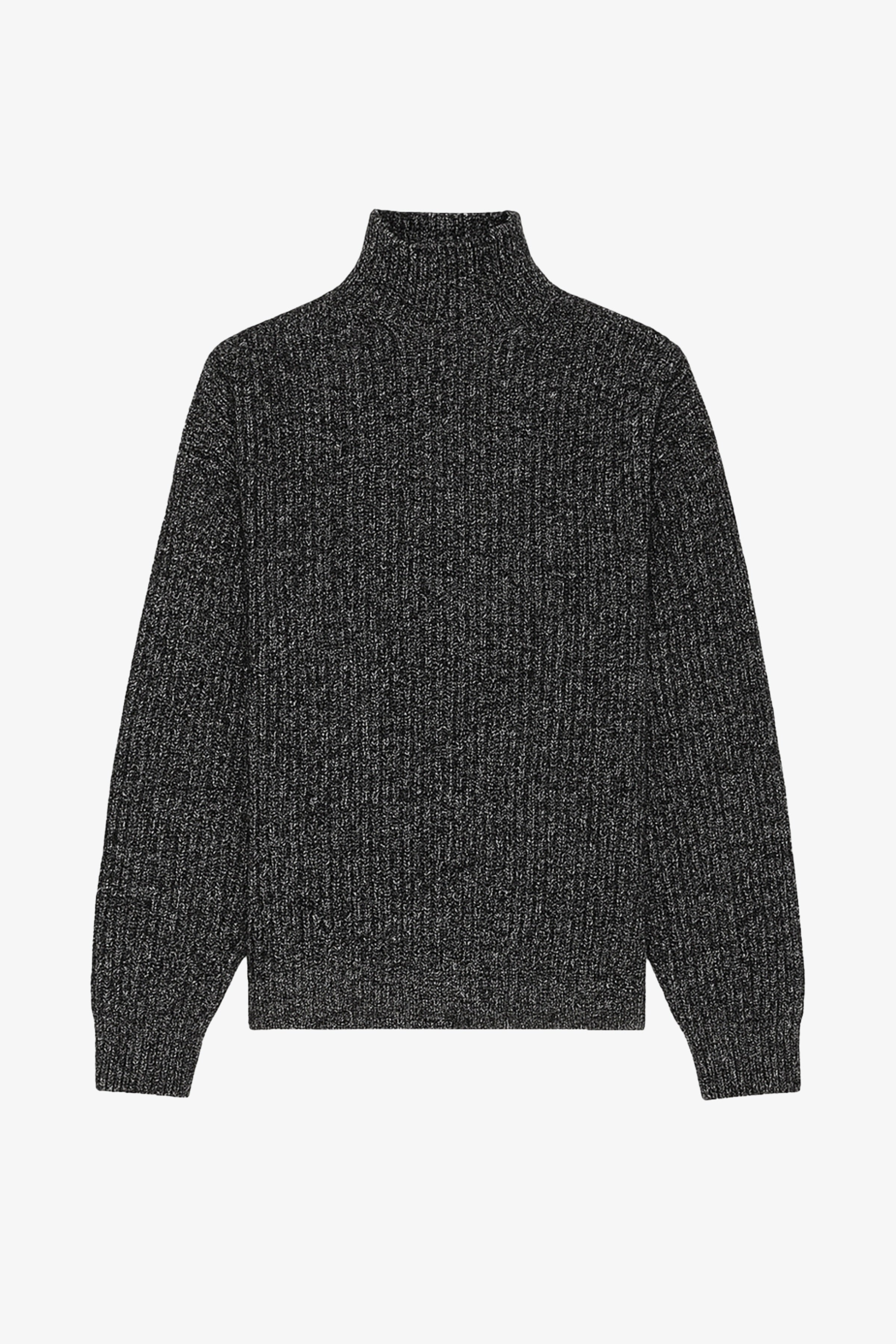 Mock Neck Sweater In Chiné Wool - GAUCHERE