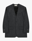 GAUCHERE - Collarless Blazer in Pinstripe Wool