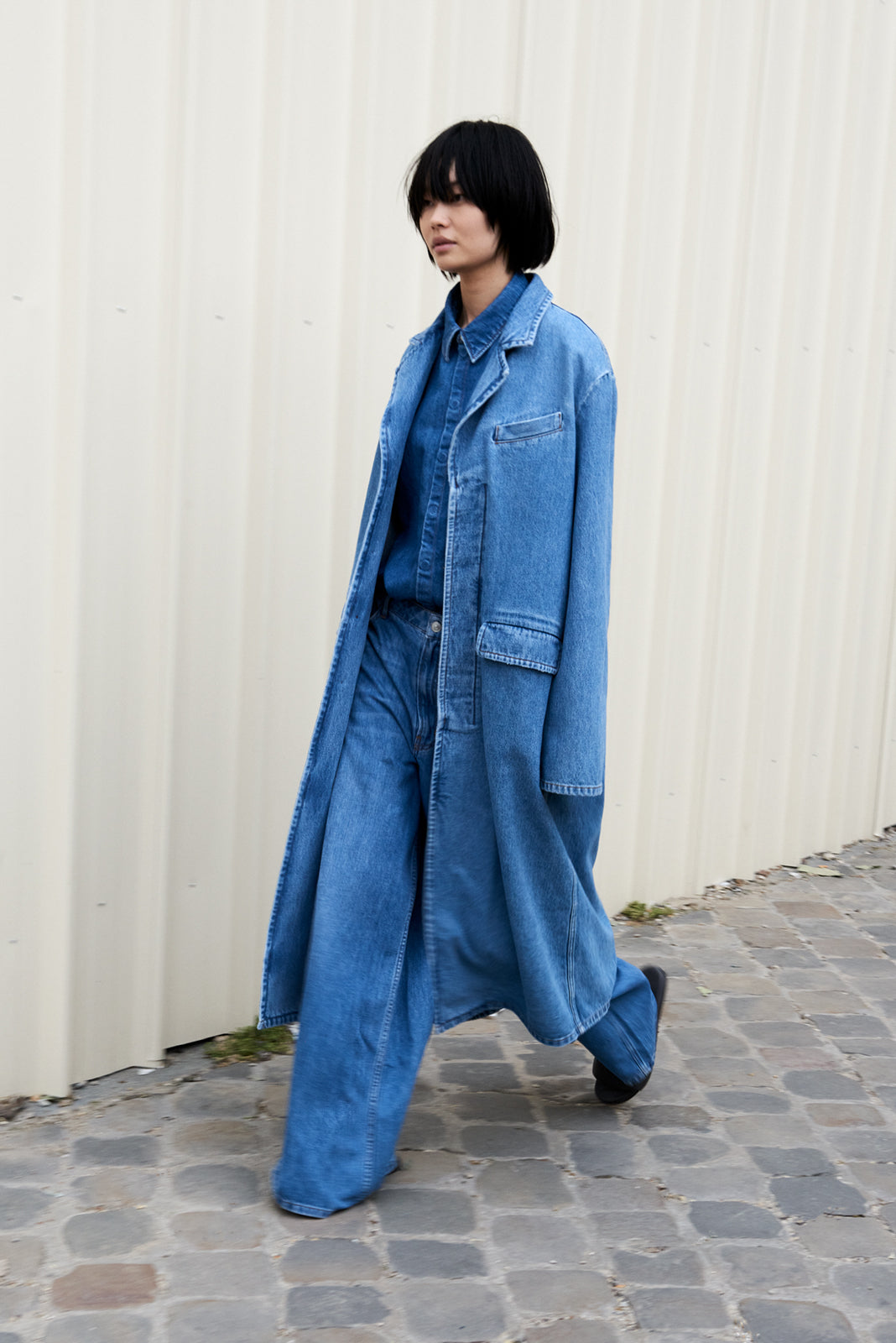 Vintage Blue Relaxed Wide Leg Jeans - GAUCHERE - Spring 24