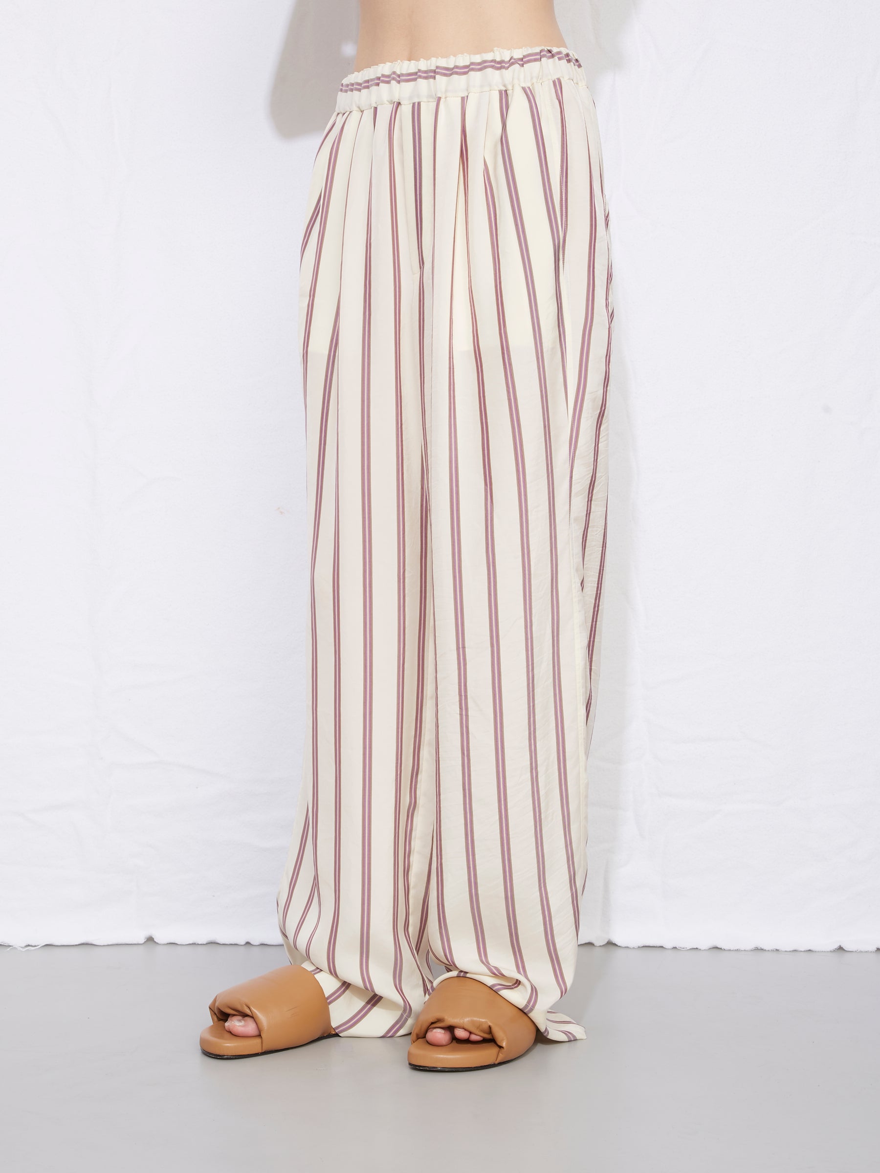 Striped Wide Leg Trousers - GAUCHERE