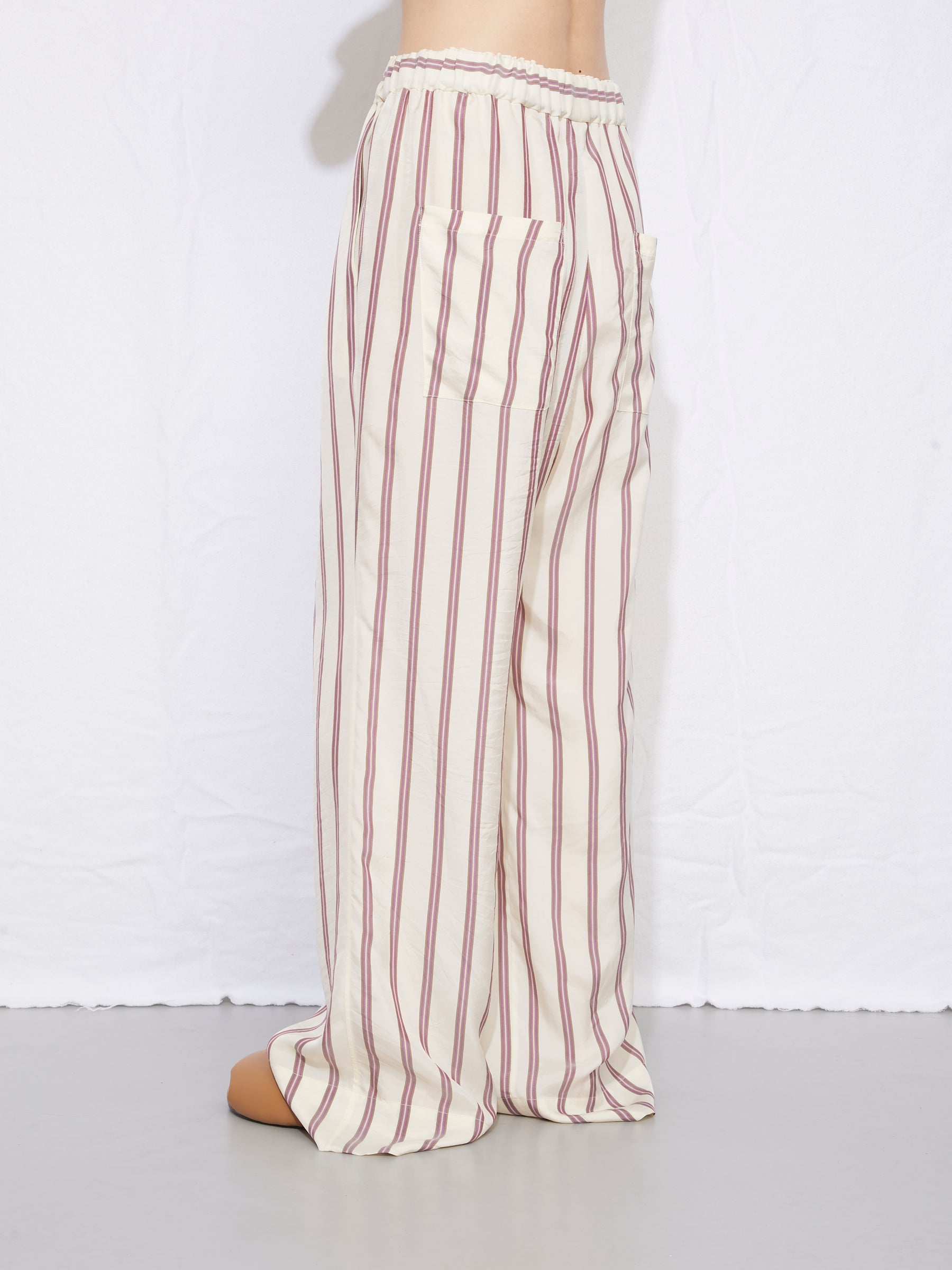 Striped Wide Leg Trousers - GAUCHERE