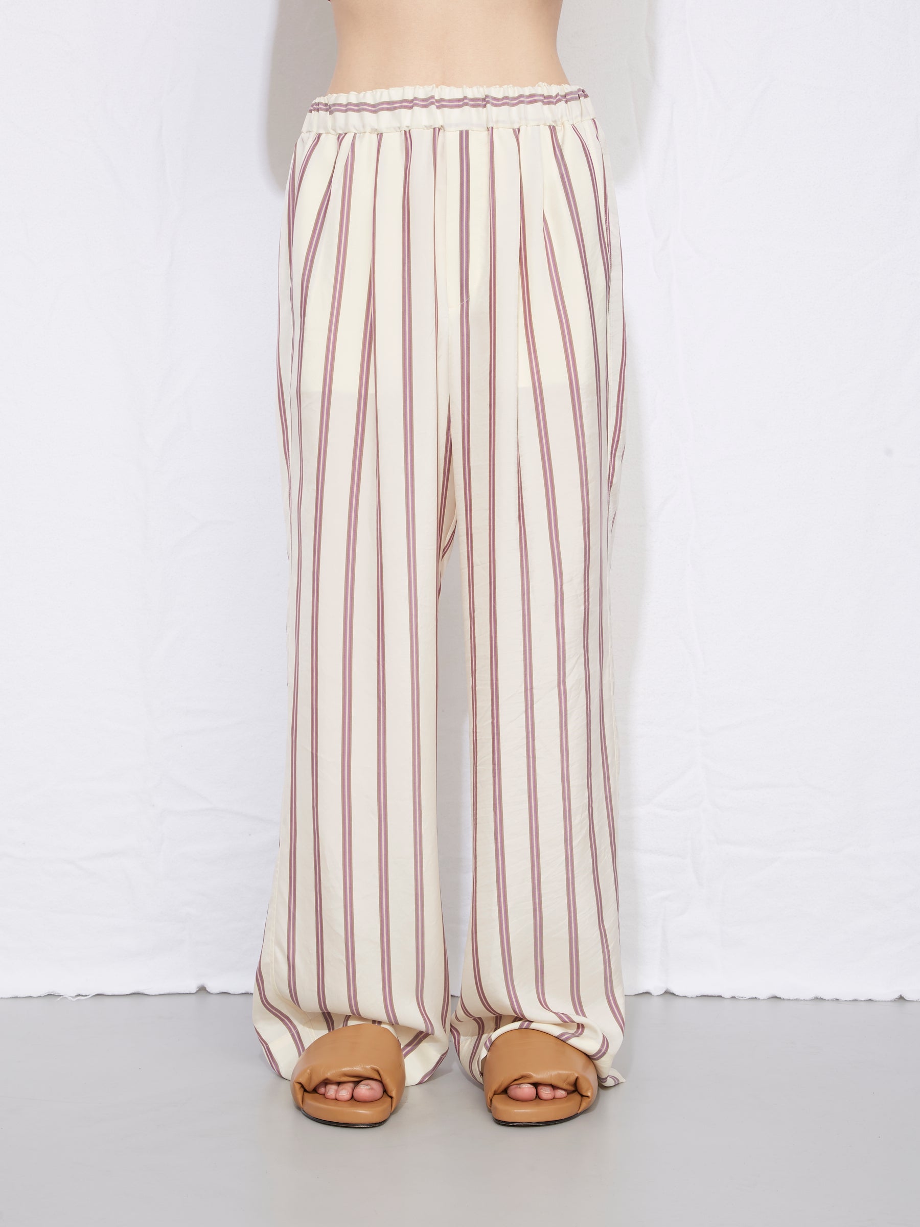 Striped Wide Leg Trousers - GAUCHERE