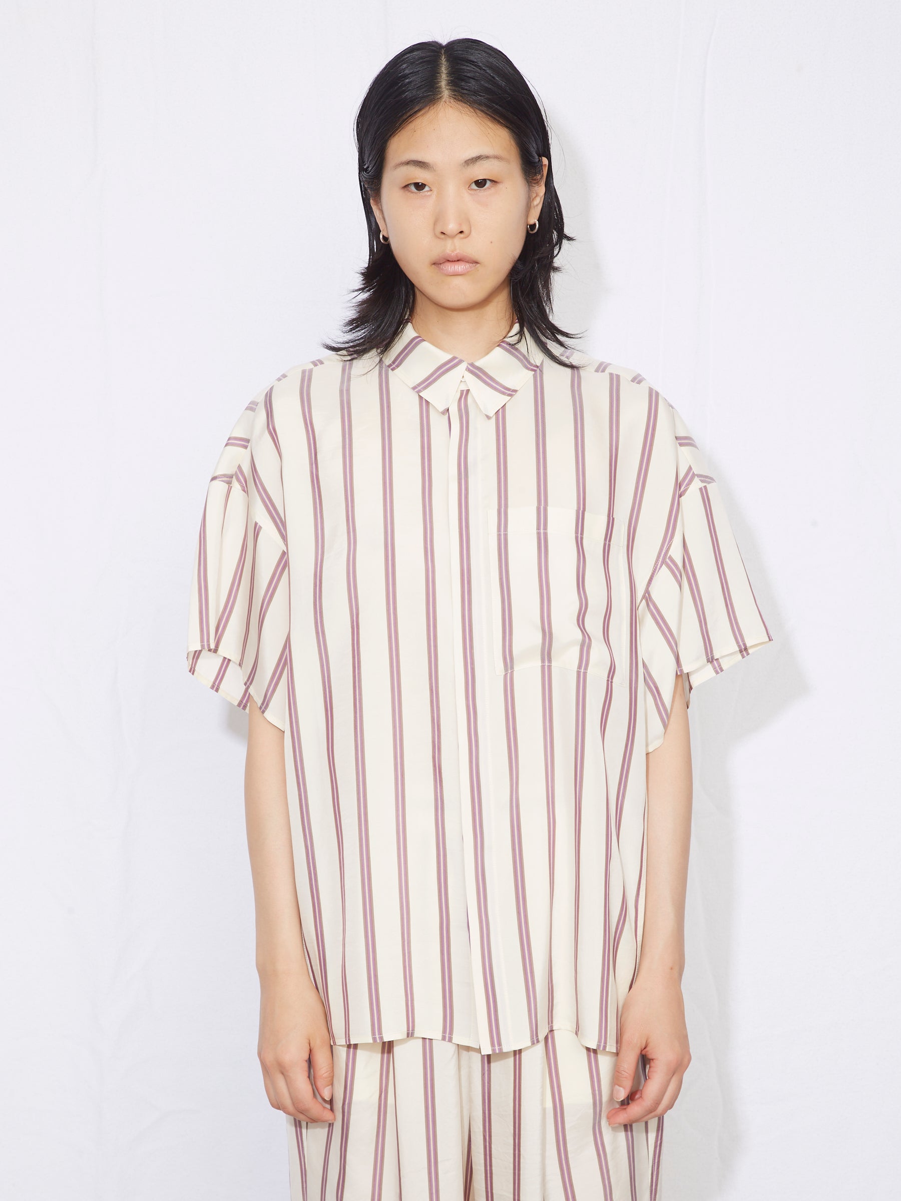 GAUCHERE - Fluid Striped Short Sleeves Shirt