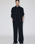 GAUCHERE - Crinkle Viscose Bomber Jacket