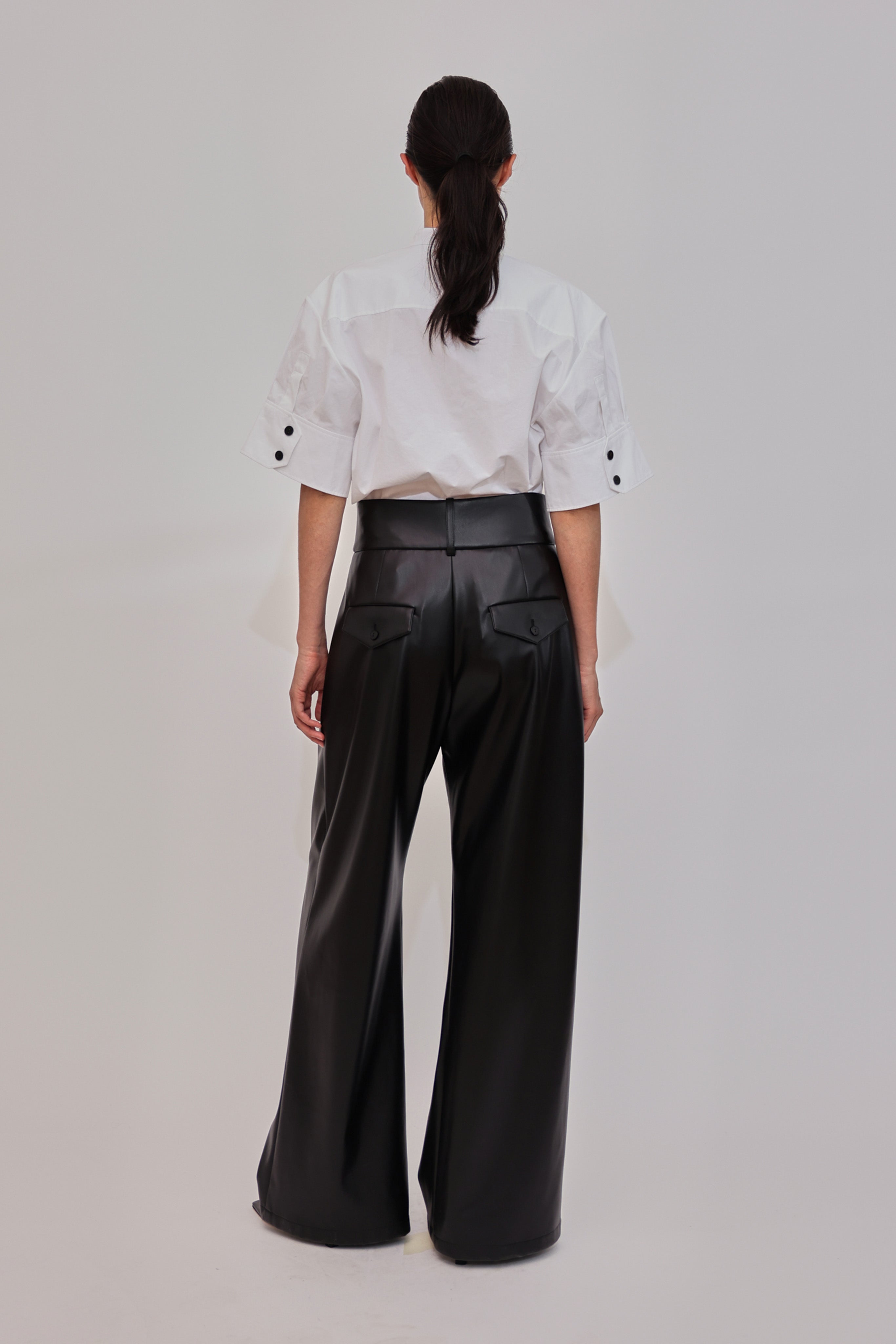 GAUCHERE White Cotton Shirt With Officer Collar