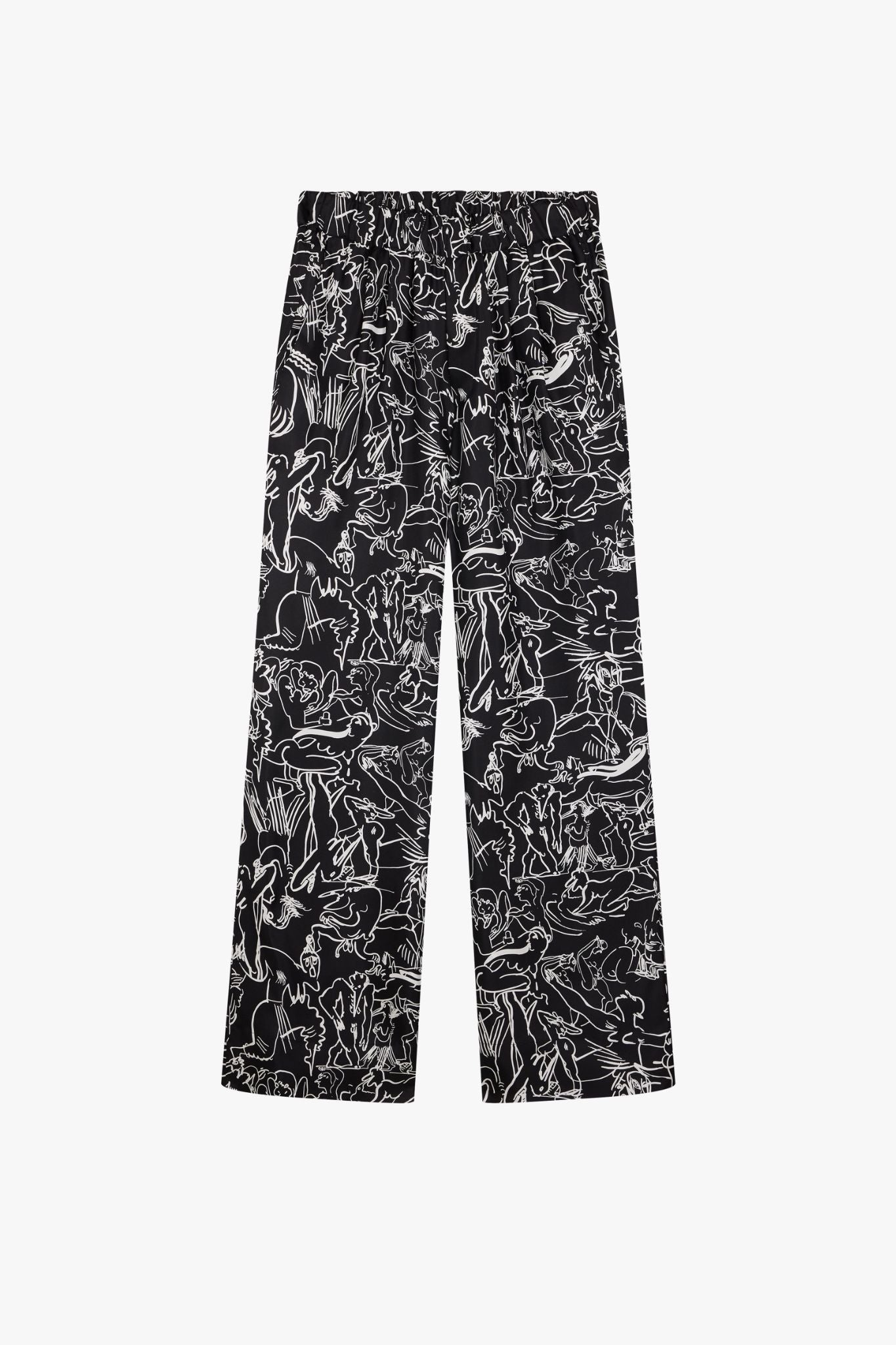 GAUCHERE - Camille Henrot Artwork Black Trousers