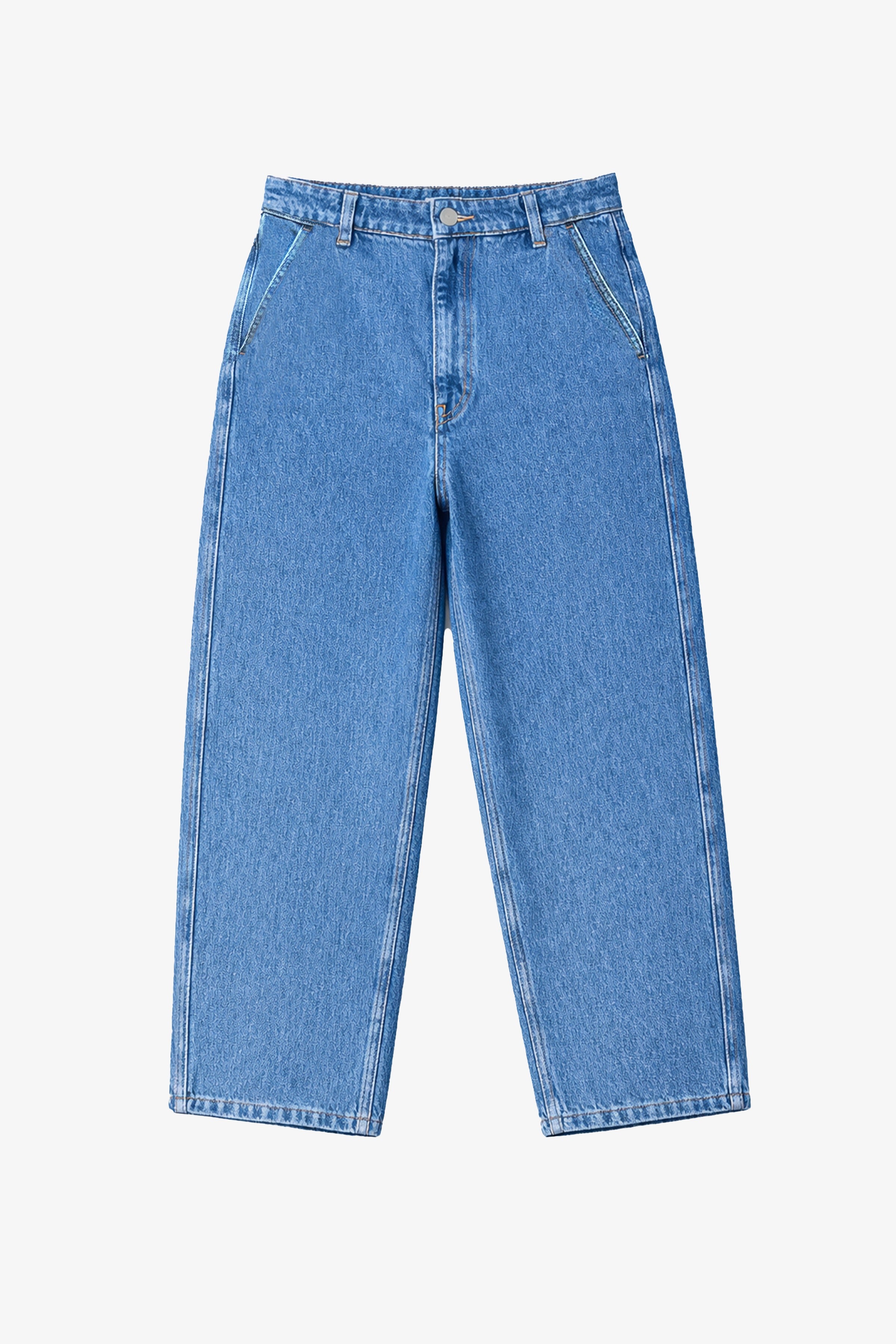 Blue Stone Mid Waist Denim Pants GAUCHERE