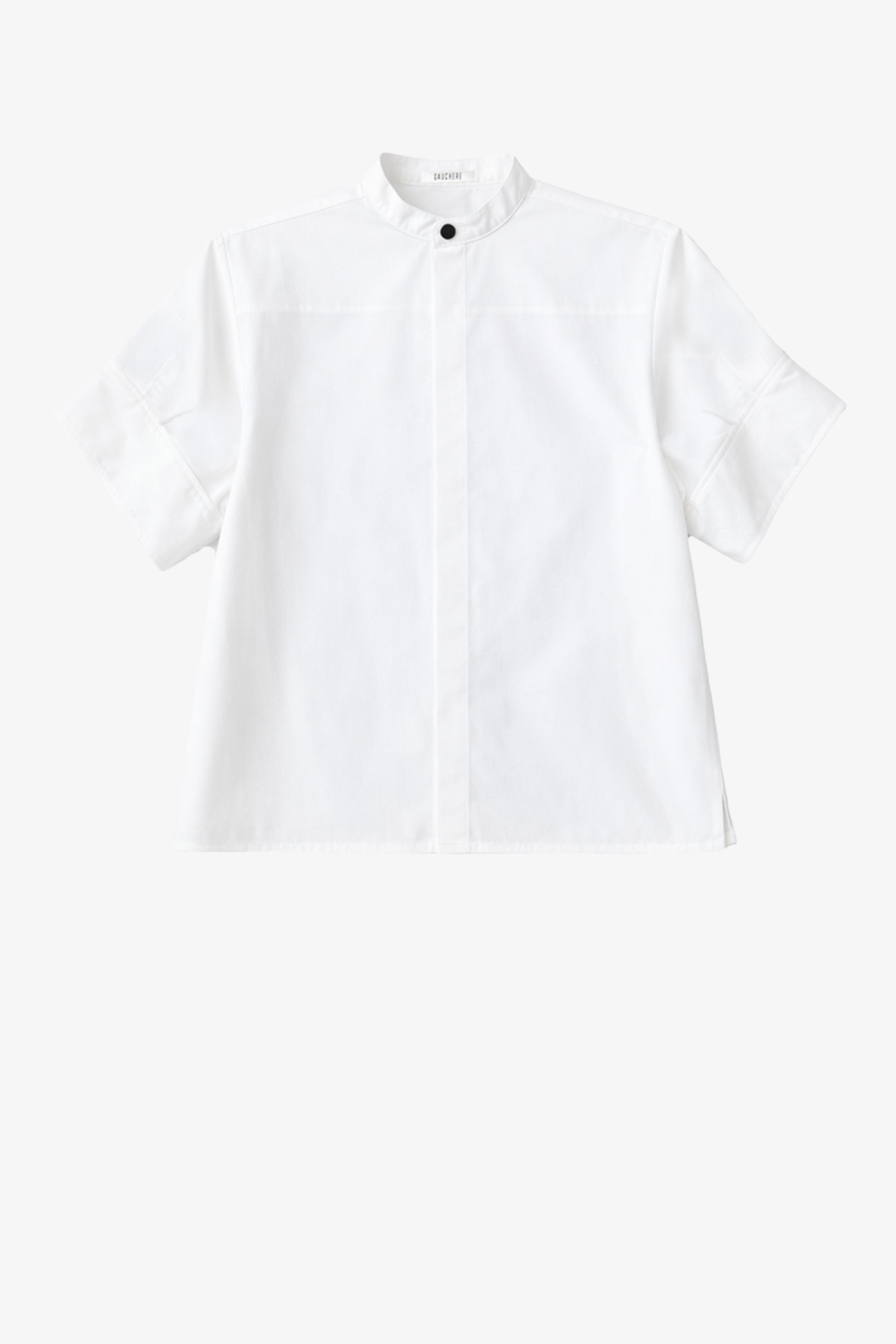 GAUCHERE White Cotton Shirt With Officer Collar