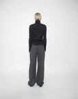 Anthracite Knitted Turtleneck Top - GAUCHERE