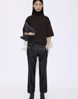 Faux Leather Biker Pants - GAUCHERE