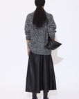Faux Leather A-Line Skirt - GAUCHERE