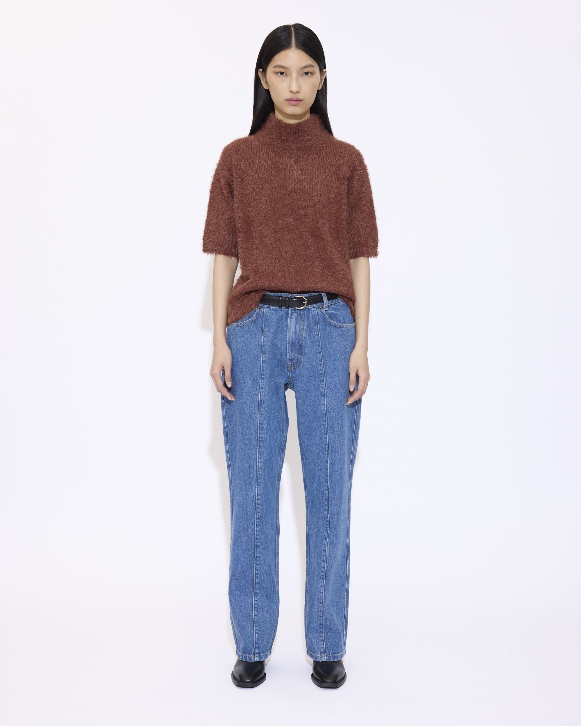 Mid-Lenght Sleeves Sweater In Brushed Wool - GAUCHERE