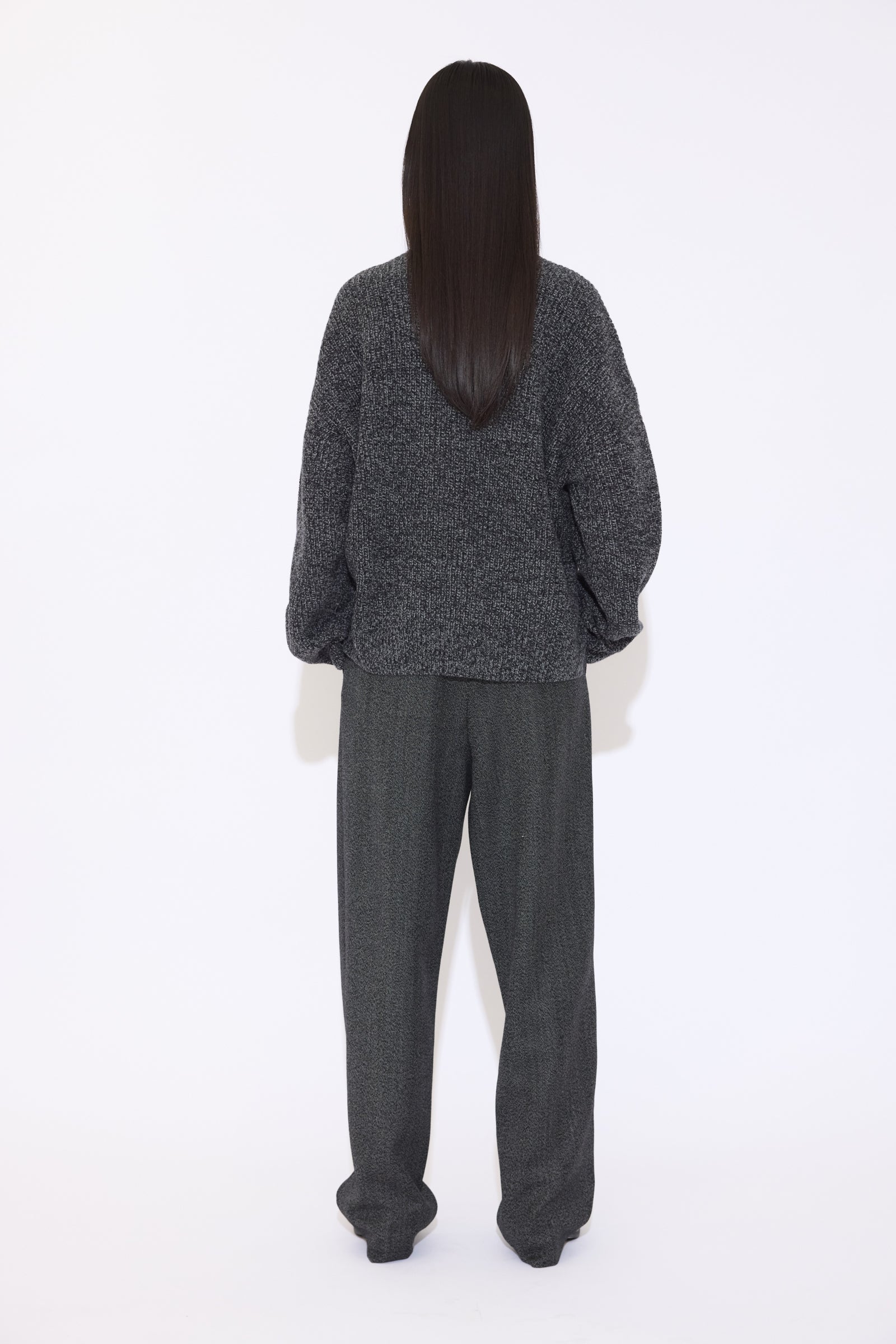 Mock Neck Sweater In Chiné Wool - GAUCHERE