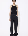 Seam Detail Black Denim Pants - GAUCHERE