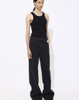 Seam Detail Black Denim Pants - GAUCHERE