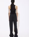 Seam Detail Black Denim Pants - GAUCHERE
