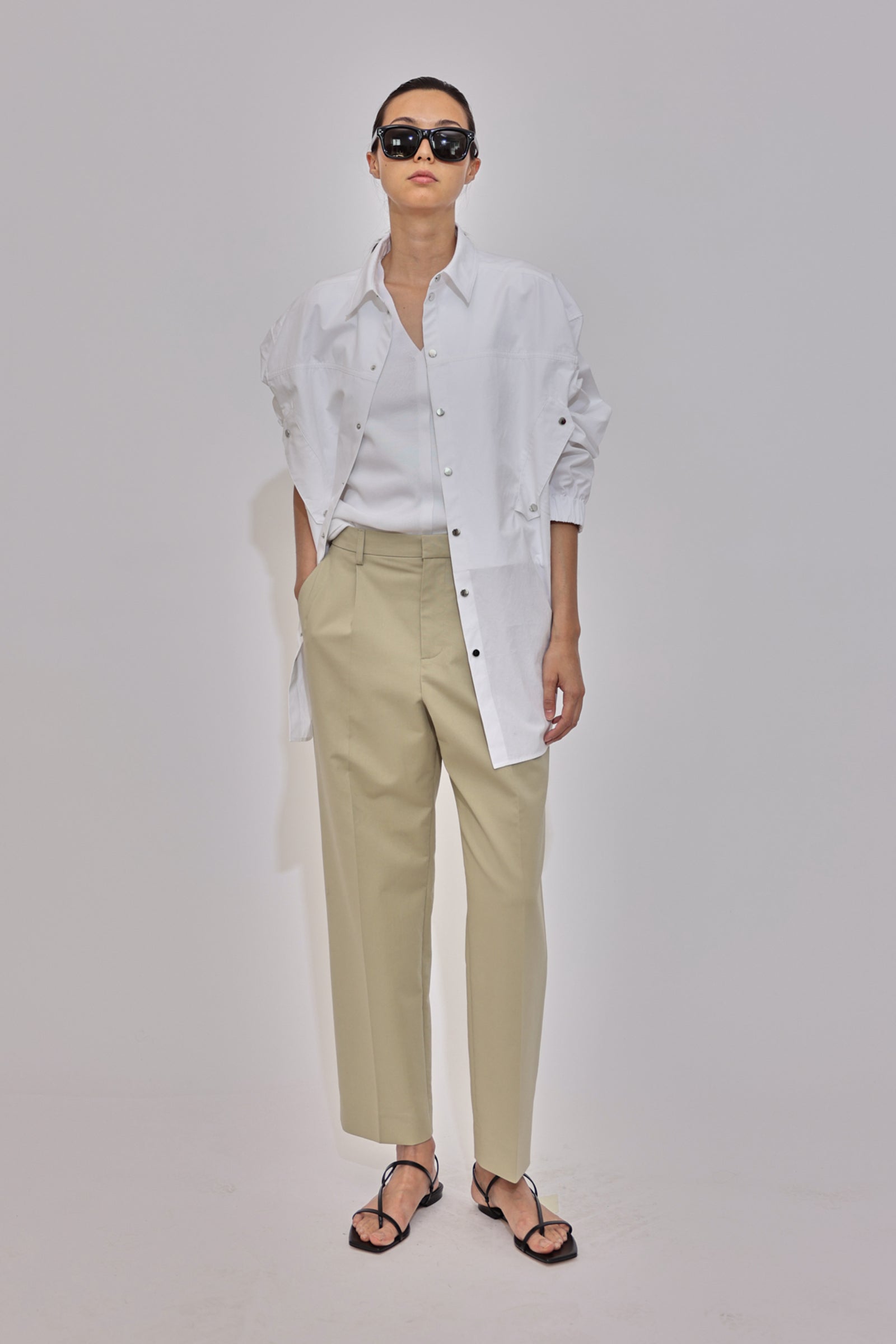 Coton Shirt With Elasticated Cuffs - GAUCHERE