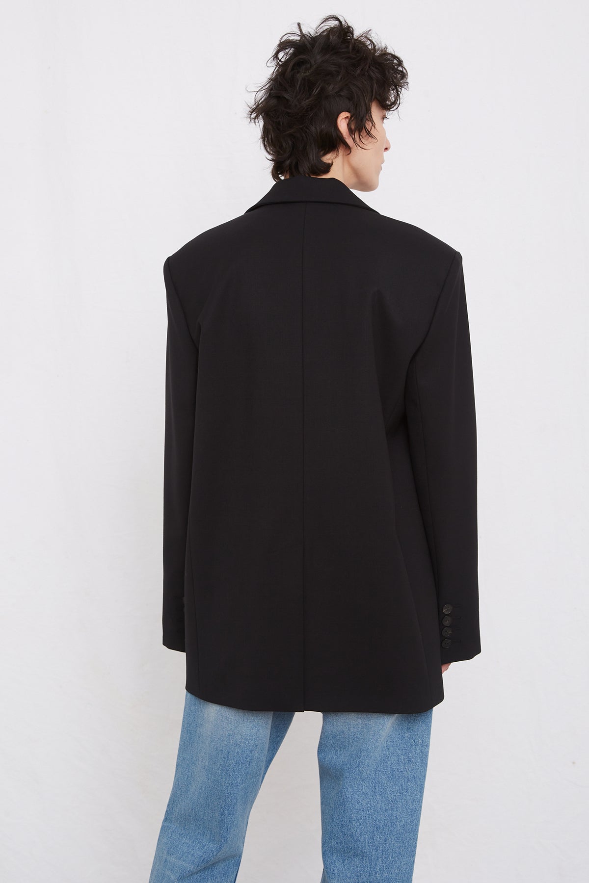 Gauchère wool single-breasted blazer - Black