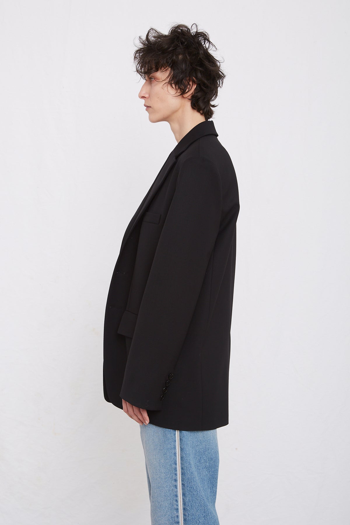 Black Oversize Wool Jacket