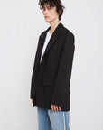 Black Oversize Wool Jacket