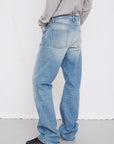 Washed Denim Trousers